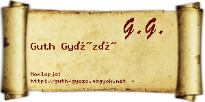 Guth Győző névjegykártya
